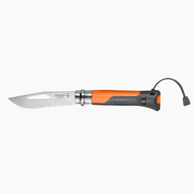 Couteau Opinel N&deg;08 Outdoor Orange - Coutellerie | Pacific P&ecirc;che