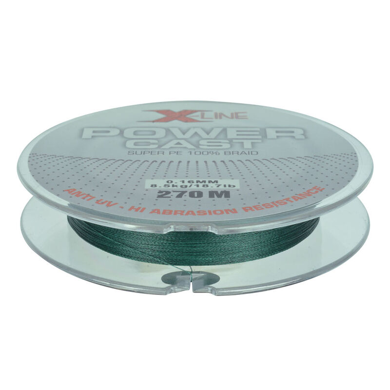Tresse x-line power cast green 4 brins 270m - Tresses | Pacific Pêche