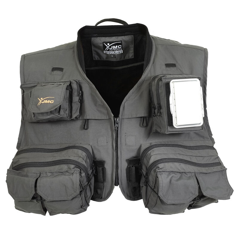 Gilet mouche jmc specialist v4 gris - Vestes/Gilets | Pacific P&ecirc;che
