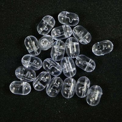 Perles transparentes à double perçage (x20) - Perles | Pacific Pêche