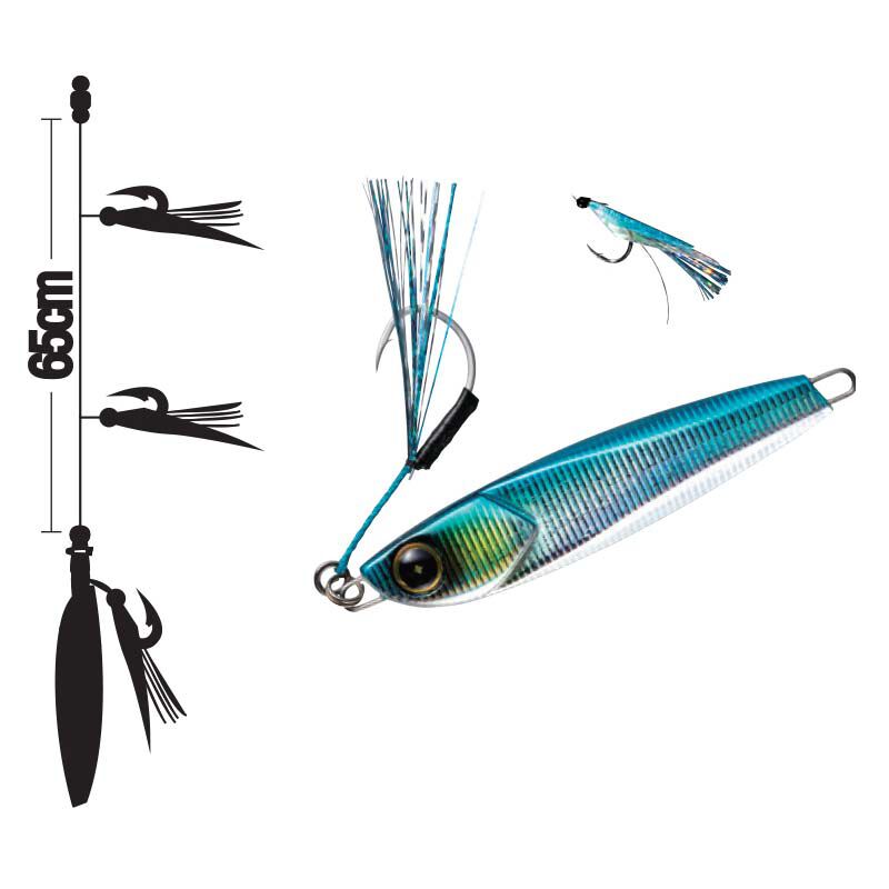 Mitraillette jig Hayabusa SABIKI EX450 60G - Trains de Plumes | Pacific P&ecirc;che