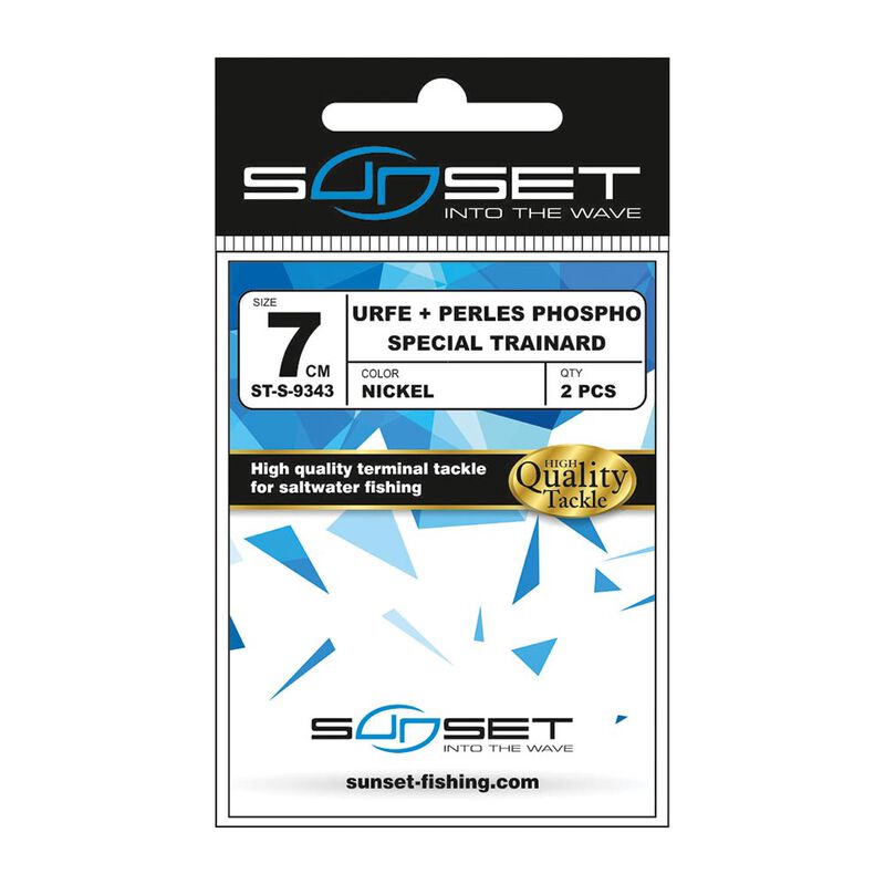 Agrafes urfe + perles phosphos sunset (x2) - Agrafes | Pacific Pêche