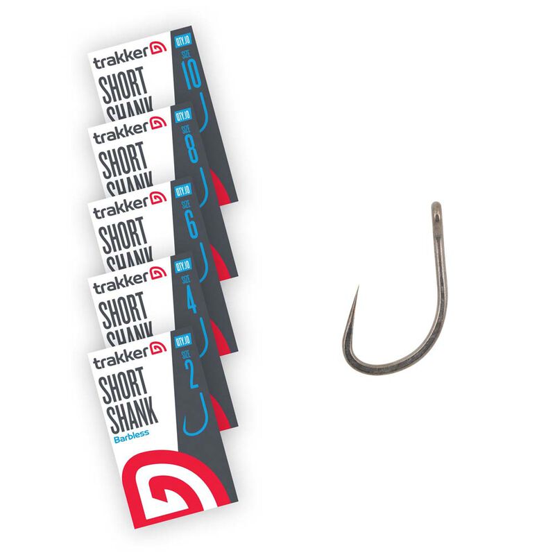 Hameçons Trakker Short Shank Hooks Barbless x5 - Hameçons | Pacific Pêche