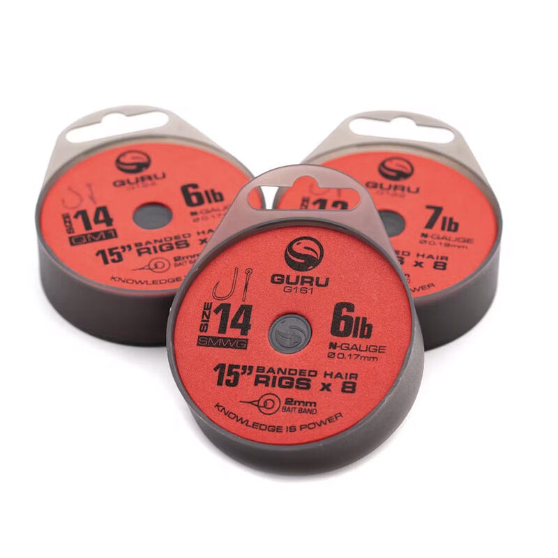 Bas de ligne Guru SMWG Bait Bands 15" (x8) - Hameçons montés feeder | Pacific Pêche