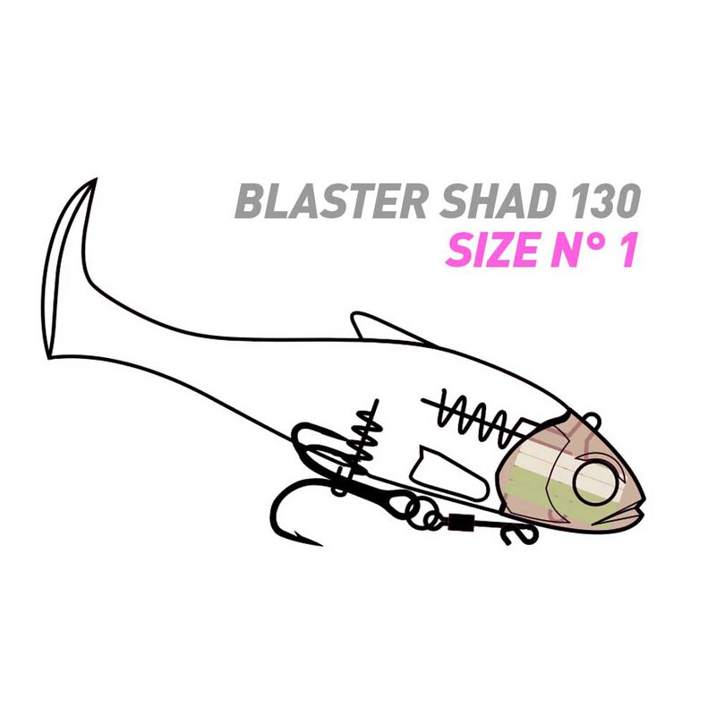 Fiiish Blaster Shad 130 13cm Combo - Piky Kaki