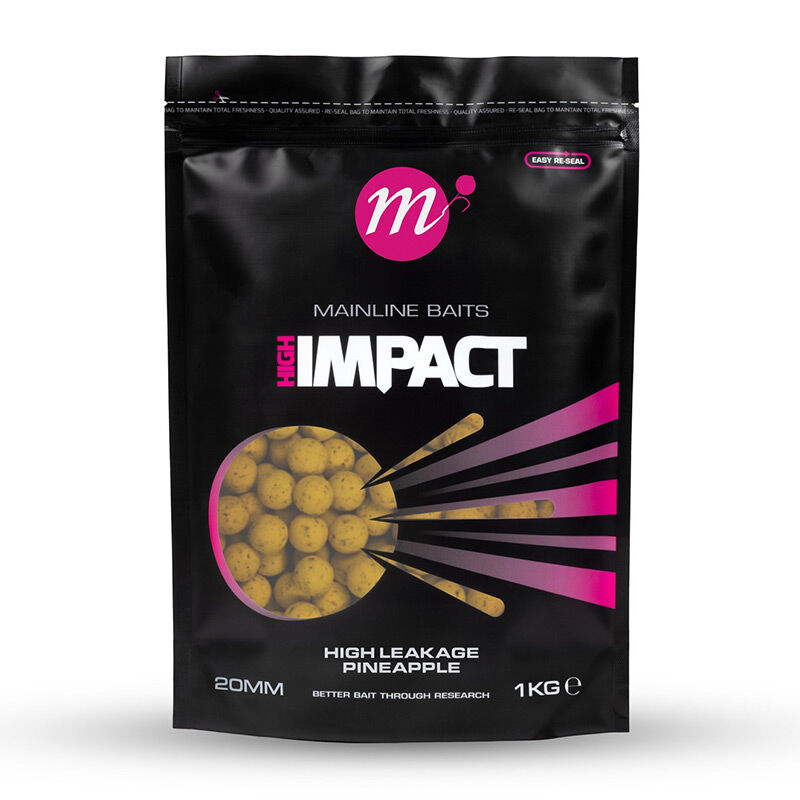 Bouillettes Mainline Hi Impact High Leakage Pineapple 1kg - Denses | Pacific P&ecirc;che