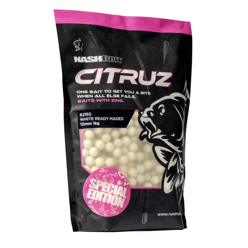 Bouillettes carpe nashbait citruz white boilies 1kg - Denses | Pacific P&ecirc;che