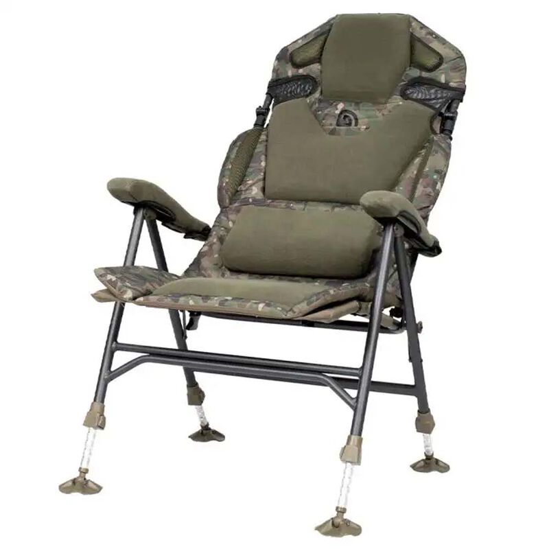 Level Chair Trakker Levelite Camo Longback Recliner Chair - Levels Chair | Pacific Pêche