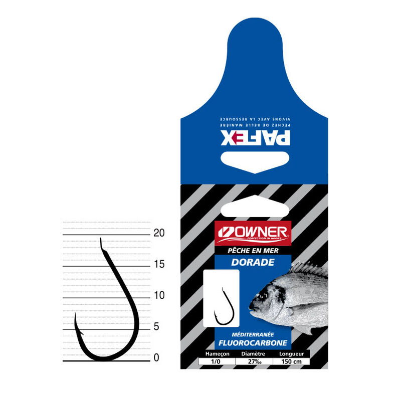 Pochette de 10 hame&ccedil;ons mont&eacute;s owner sp&eacute;cial daurade mediterran&eacute;e - Hame&ccedil;ons Mont&eacute;s | Pacific P&ecirc;che