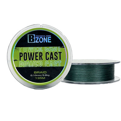Tresse Bzone Power Cast Dark Green 135m - Tresses | Pacific P&ecirc;che