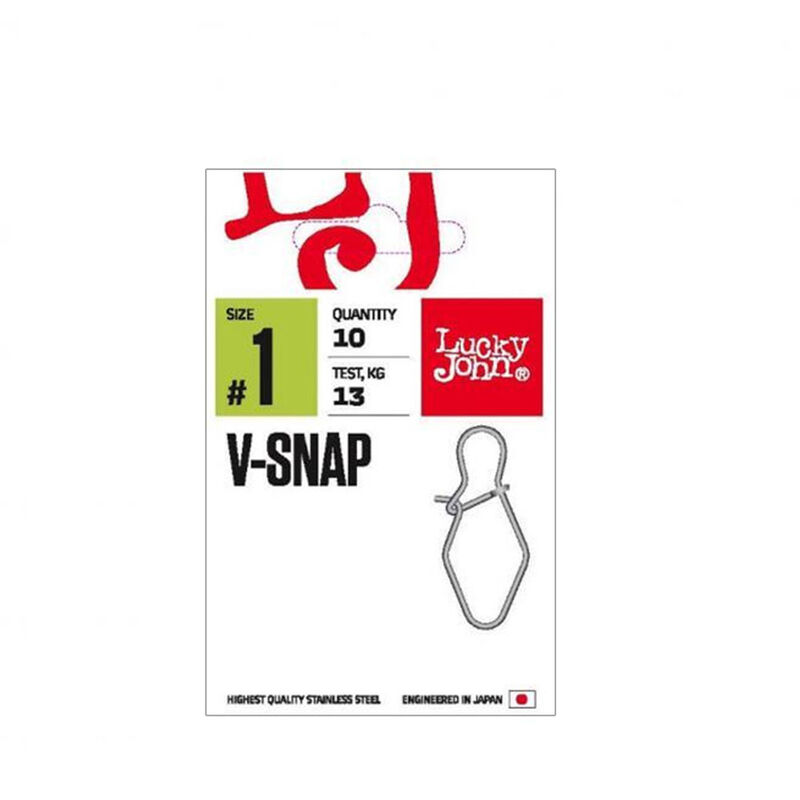 Agrafe Lucky John V Snap par 10 - Emerillons et Agrafes | Pacific P&ecirc;che