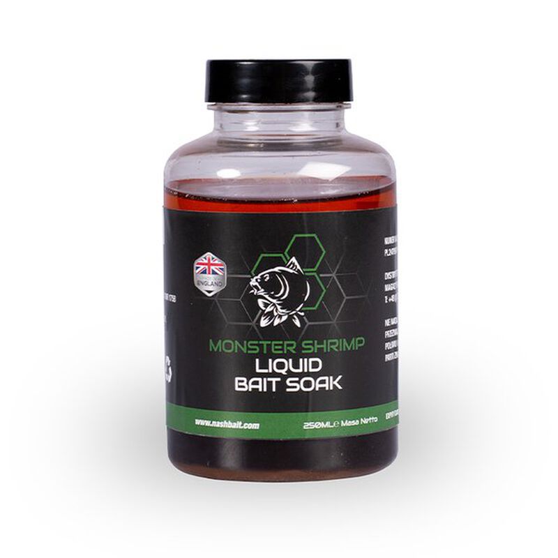 Booster Nash Monster Shrimp Liquid Bait Soak 250ml - Boosters / dips | Pacific Pêche