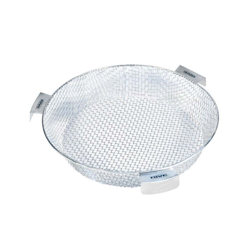 Tamis inox RIVE 420 X 420 X 80 MM - GRILLE 8 MM - Pr&eacute;paration Amor&ccedil;age | Pacific P&ecirc;che
