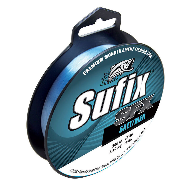 Bobine de nylon 300m sufix saltwater blue - Nylons | Pacific P&ecirc;che