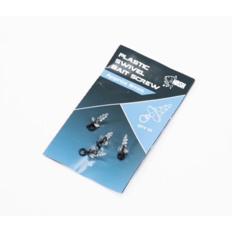 Vis plastiques nash plastic swivel bait screw (10 piéces par pochette) - Accroche appâts | Pacific Pêche