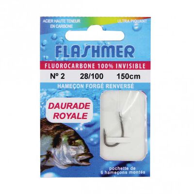 Hameçon Flashmer Monté Fluoro Daurade (x6) - Hameçons Montés | Pacific Pêche