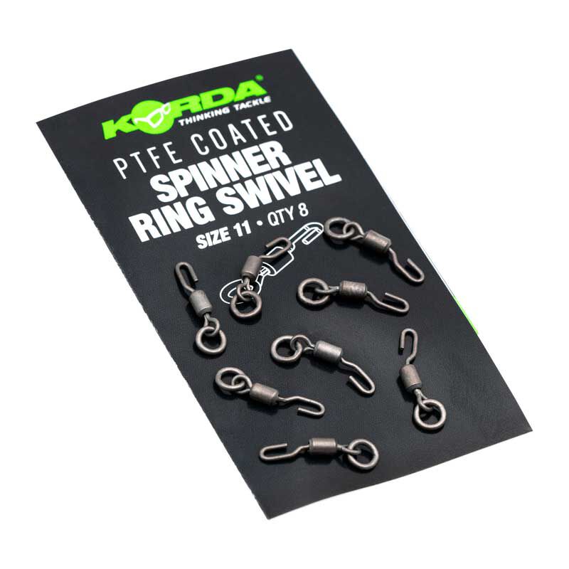 Emerillon carpe korda ptfe spinner ring swivels (x8) - Emerillons carpe | Pacific P&ecirc;che