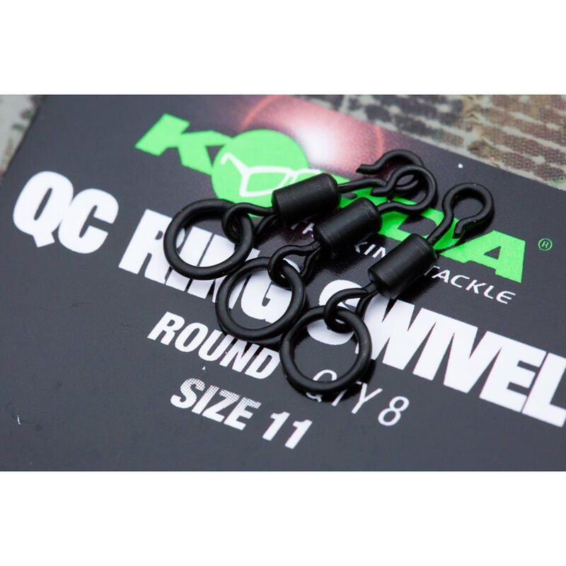 &Eacute;merillon rapide carpe korda quick change swivel loop fitting taille 11 (x8) - Emerillons carpe | Pacific P&ecirc;che