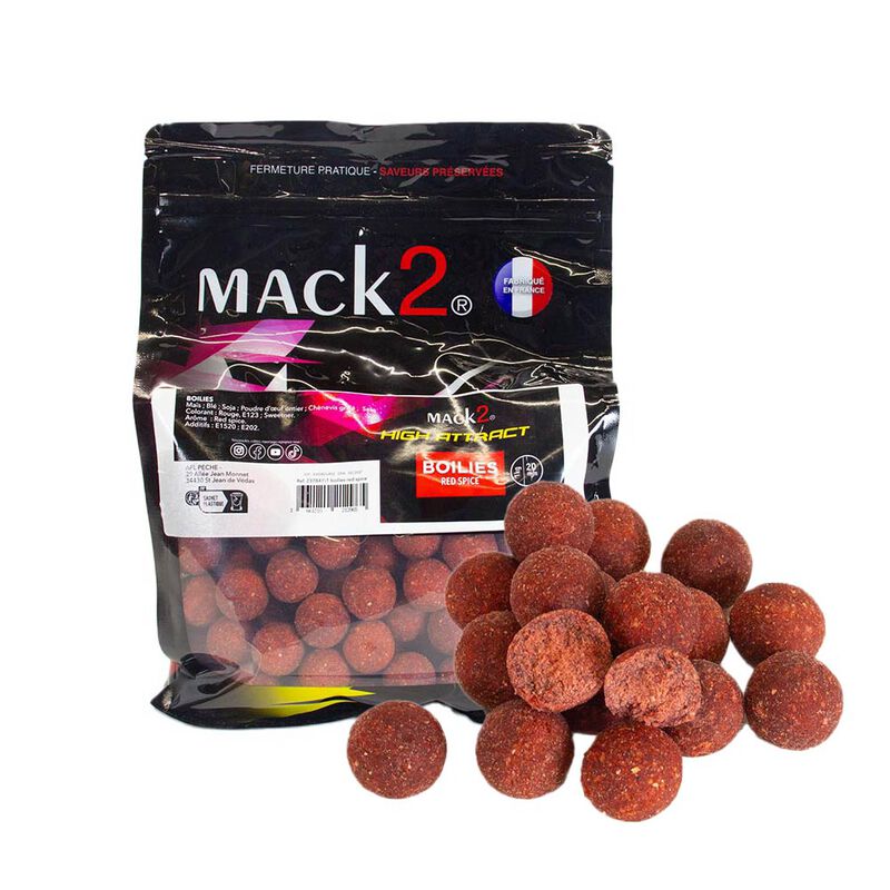 Bouillettes Mack2 Red Spice 20 mm - Denses | Pacific Pêche