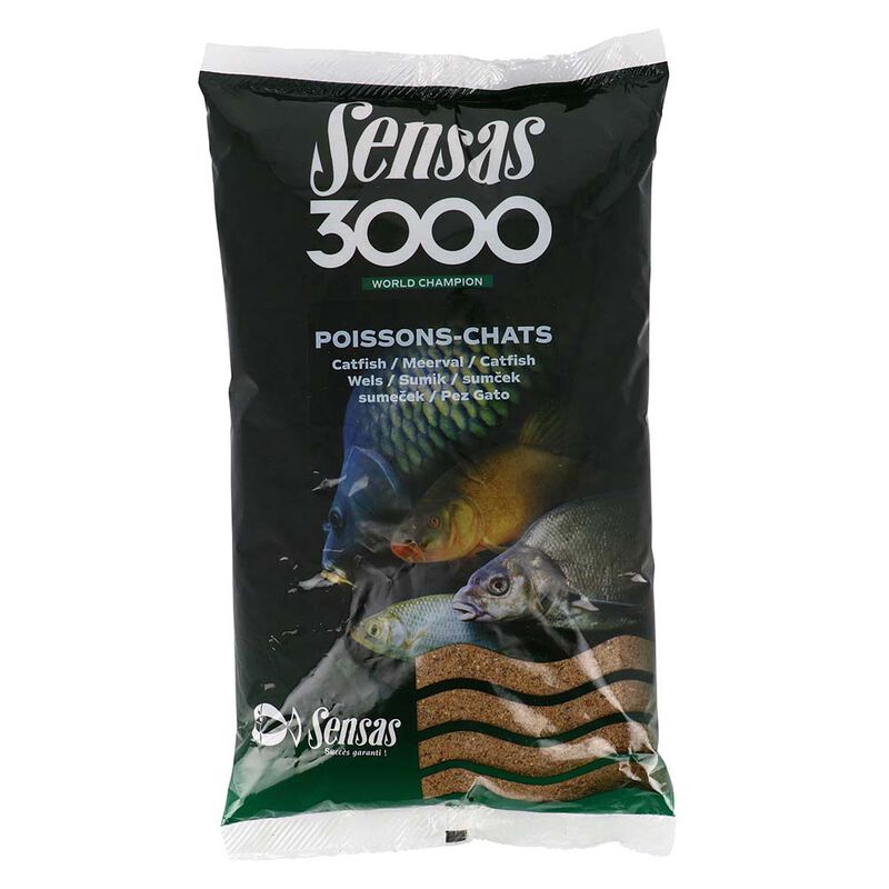 Amorce Sensas 3000 POISSONS CHAT 1KG - Amorces | Pacific P&ecirc;che