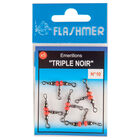 Emerillons flashmer triple noir (pochette de 5) - Emerillons mer | Pacific Pêche