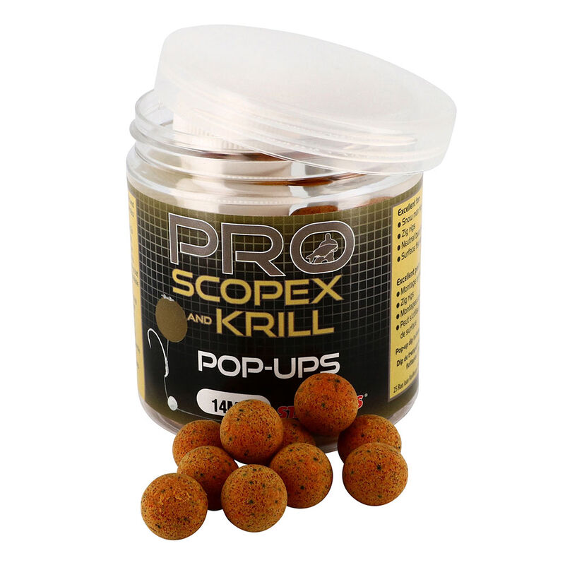 Bouillettes flottantes carpe probiotic scopex krill pop up 60g - Flottantes | Pacific P&ecirc;che