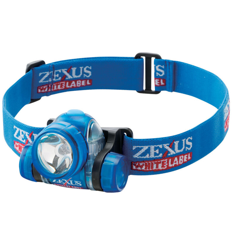 Lampe Frontale Zexus Zw-B100 White Label Bleue - Lampes | Pacific Pêche
