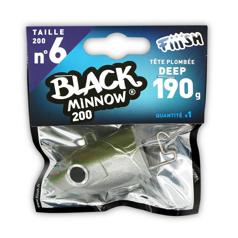 Tete plombee fiiish black minnow 200 deep 190g (x1) - Têtes Plombées | Pacific Pêche