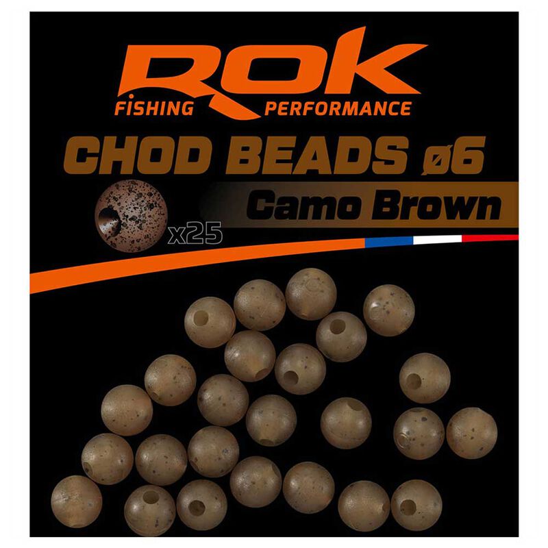 Perle Rok Chod Beads Camo x25 - Perles | Pacific P&ecirc;che