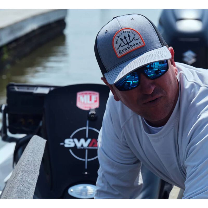 Casquette Grundens Poseidon Trucker Cap Heather Grey / Black - Casquettes et couvrants | Pacific Pêche