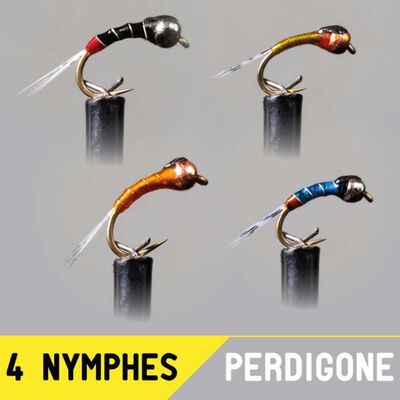 Set Nymphe Garbolino Perdigone x4 - Nymphes | Pacific P&ecirc;che