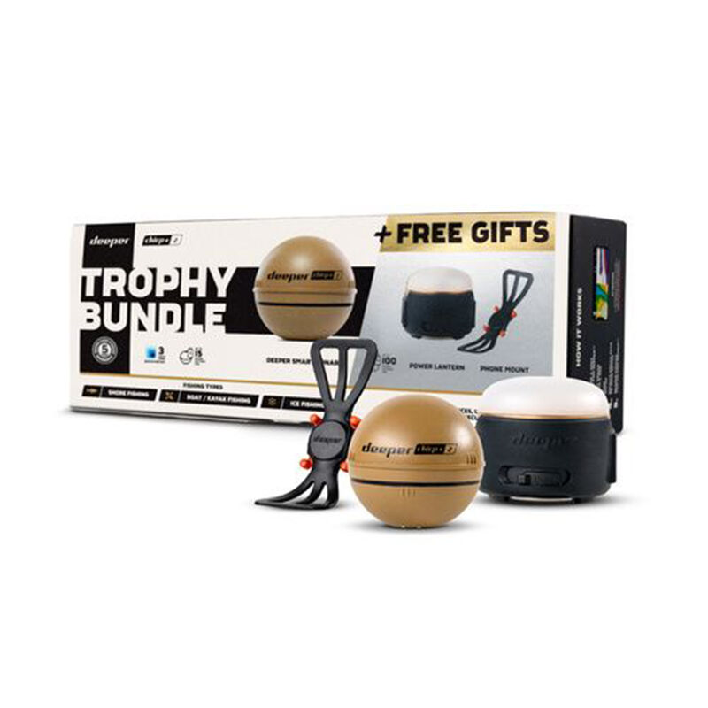 Deeper Trophy Pack Chirp+V2 Avec Suppor Smartphone + Lampe - Sondeurs | Pacific Pêche