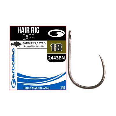 Hameçon non monté Garbolino Hair Rig (x10) - Hameçons / bas de ligne feeder | Pacific Pêche