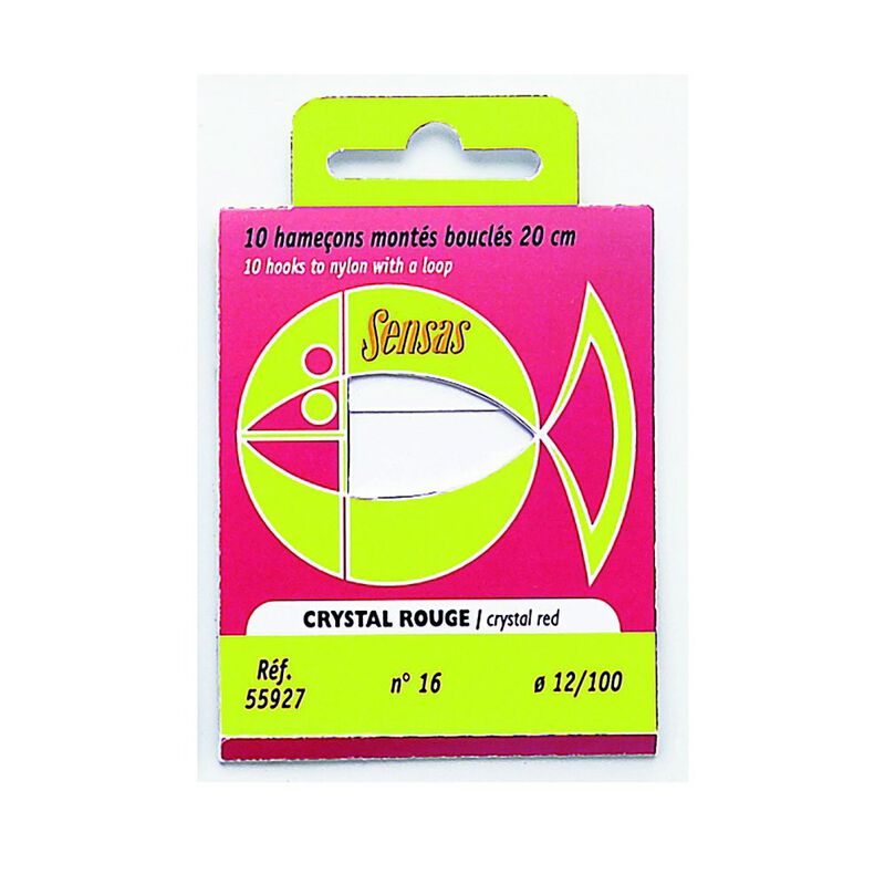 Hameçons montés coup sensas crystal rouge 20cm (x10) - Hameçons à Palettes | Pacific Pêche