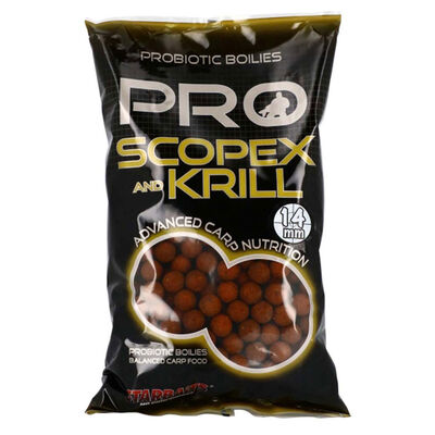 Bouillettes Starbaits Probiotic Scopex Krill Boilies 14mm - Denses | Pacific Pêche