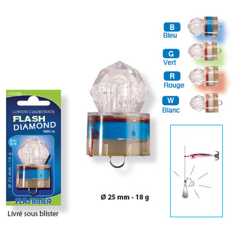 Lampe à diode flashmer flash diamond lumiere clignottante - Turluttes | Pacific Pêche
