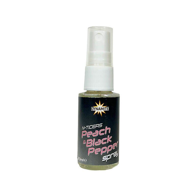 Spray Dynamite Baits Attractant N-Ticers Peach & Pep 30ml - Boosters / dips | Pacific P&ecirc;che