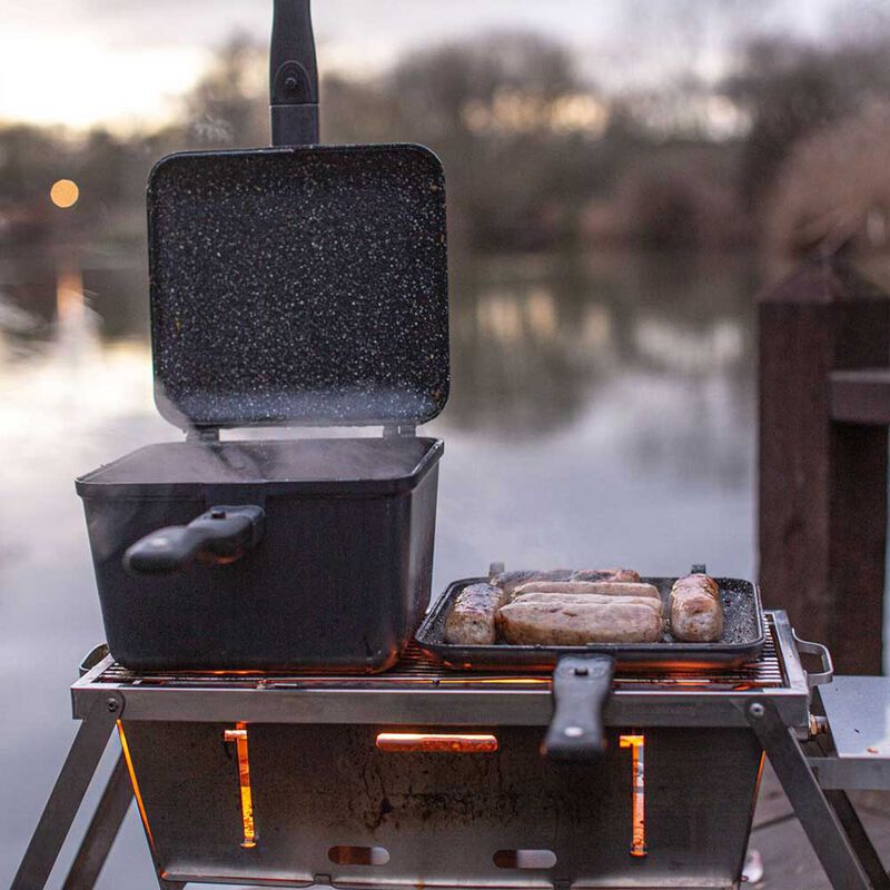Po&ecirc;le Ridge Monkey Set Casserole + Grill Connect Granite Edition - Cuisine/Repas | Pacific P&ecirc;che