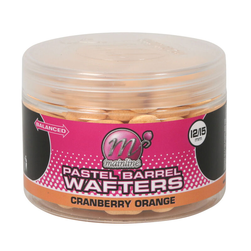 Bouillettes &eacute;quilibr&eacute;es carpe mainline wafter barrels cranberry orange 12/15mm - Equilibr&eacute;es | Pacific P&ecirc;che