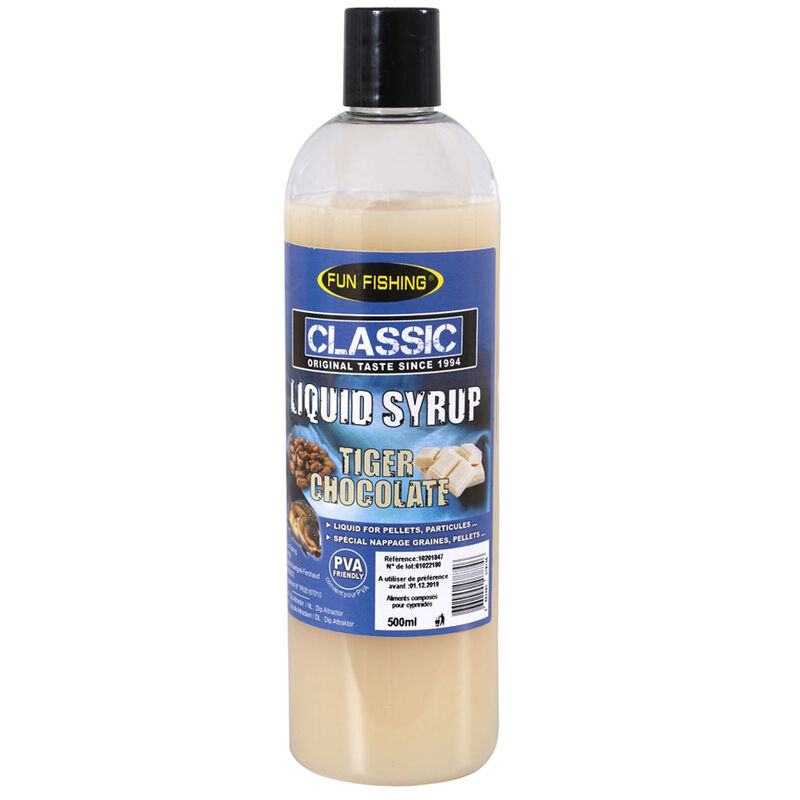 Booster carpe fun fishing classic liquid syrup tiger chocolate 480ml - Boosters / dips | Pacific Pêche