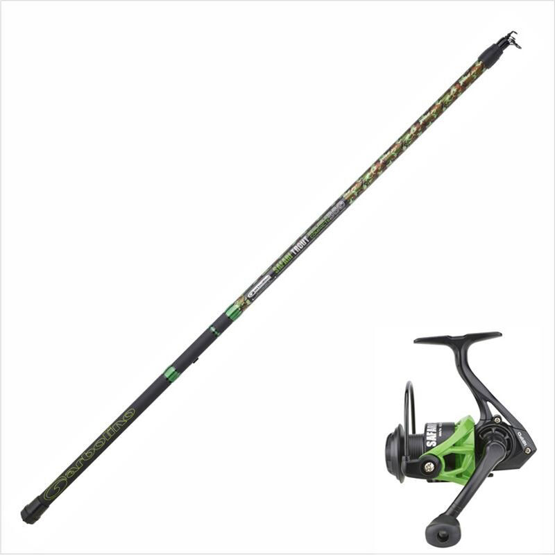 Ensemble GARBOLINO Canne Safari Trout RC 3m80 + Moulinet Safari Spin 101FD - Canne + moulinet | Pacific Pêche