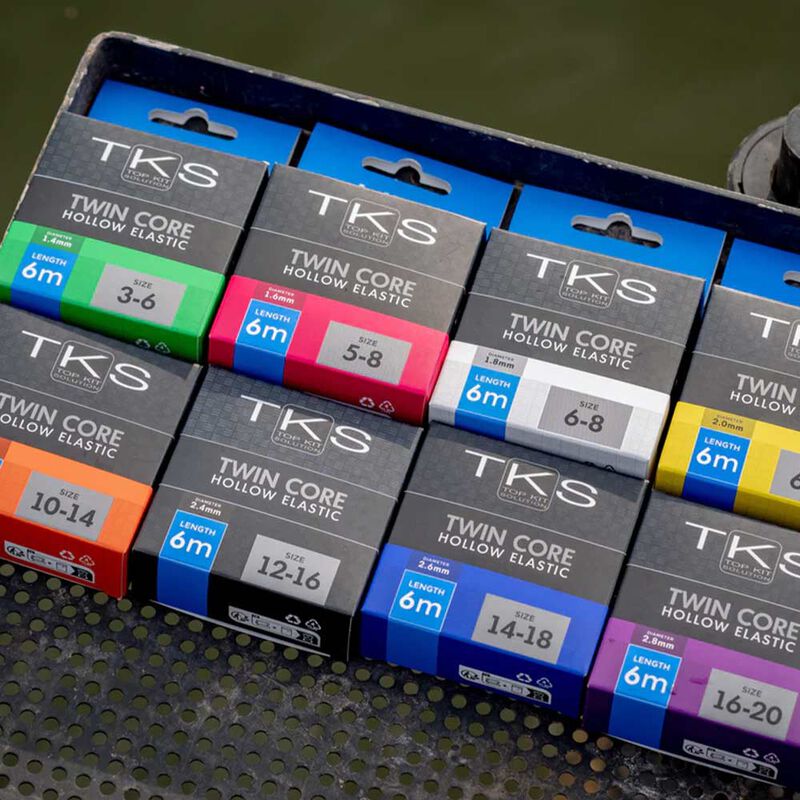 &Eacute;lastique Creux TKS Twin Core Hollow Elastic - Elastiques Creux | Pacific P&ecirc;che