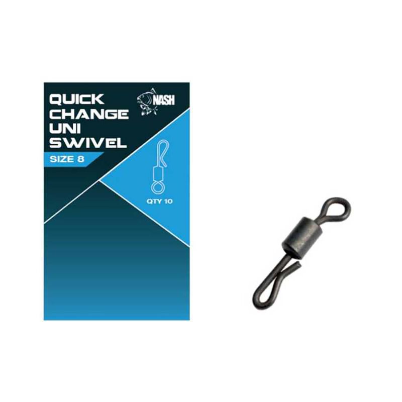 Emerillons Nash Quick Change Uni Swivel (x10) - Emerillons carpe | Pacific Pêche