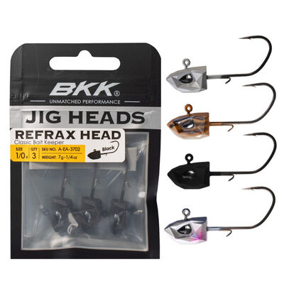 T&ecirc;te Plomb&eacute;e BKK Refrax Jig 5.3g taille #1/0 (x3) - T&ecirc;tes plomb&eacute;es | Pacific P&ecirc;che