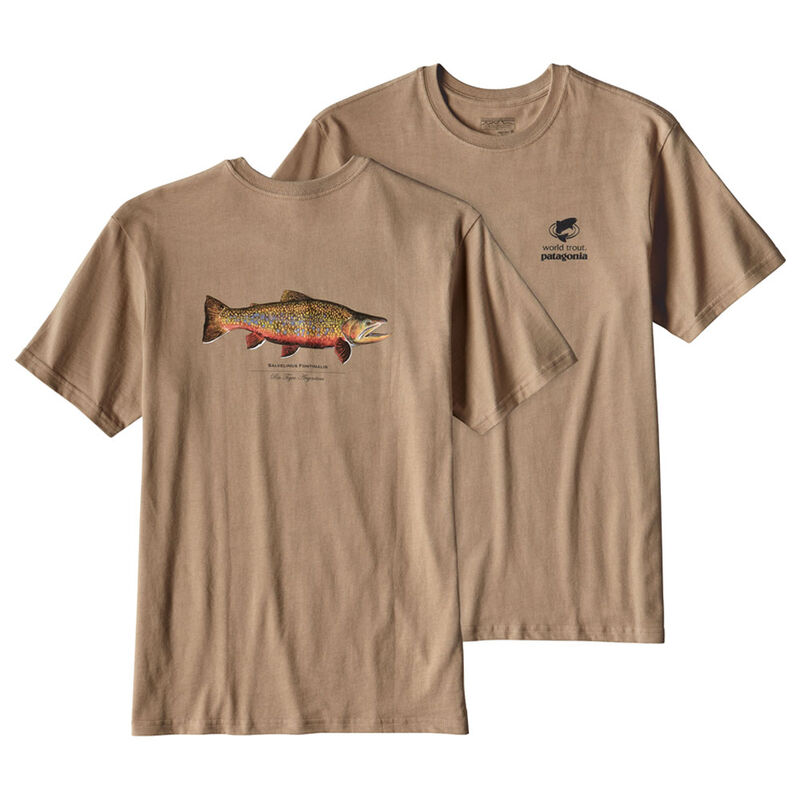 T-shirt patagonia m's world trout rio tigre mojave kaki - Tee-shirts | Pacific P&ecirc;che