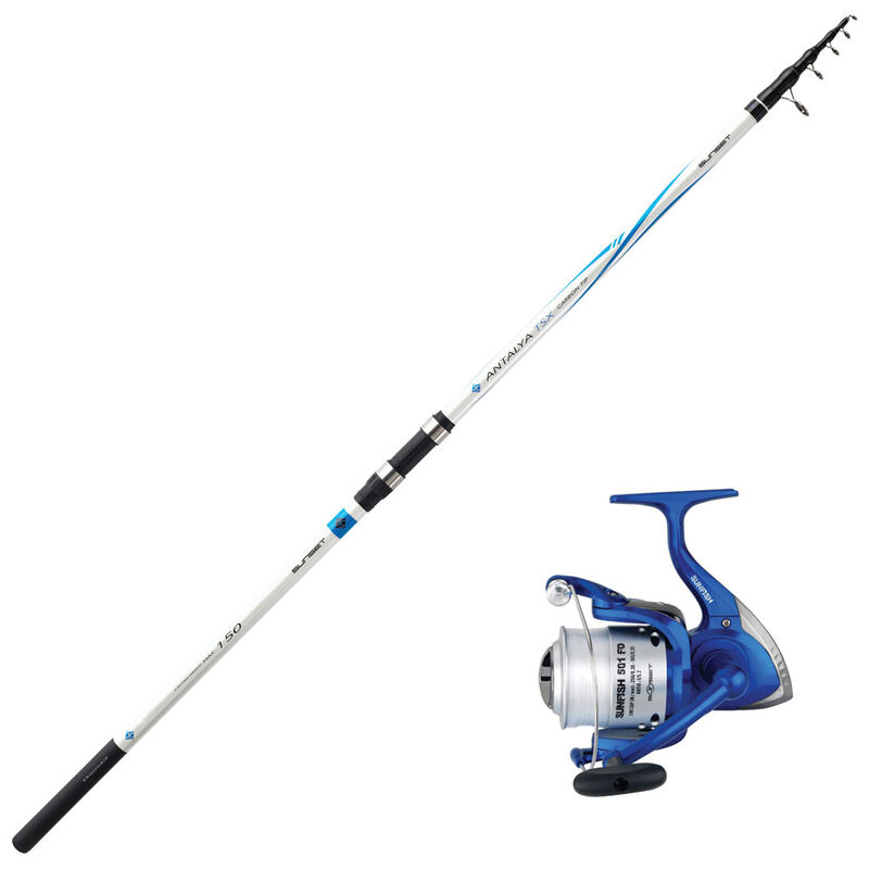 Ensemble sparid&eacute;s sunset antalya tele surf 3.90m + moulinet - Packs et ensembles | Pacific P&ecirc;che