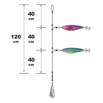 Montage SRT Tataki - 2 Turlutte Flottante 70 mm - Turluttes | Pacific P&ecirc;che