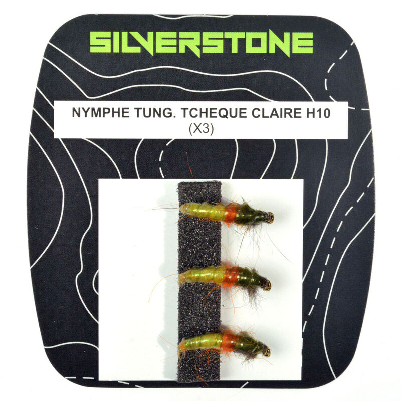 Nymphe tungstene silverstone tcheque claire (x3) h10 - Nymphes | Pacific P&ecirc;che
