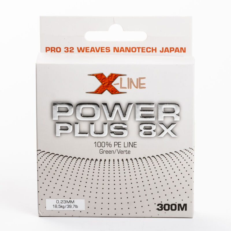 Tresse 8 brins x-line power plus 8x verte 300m - Tresses | Pacific Pêche