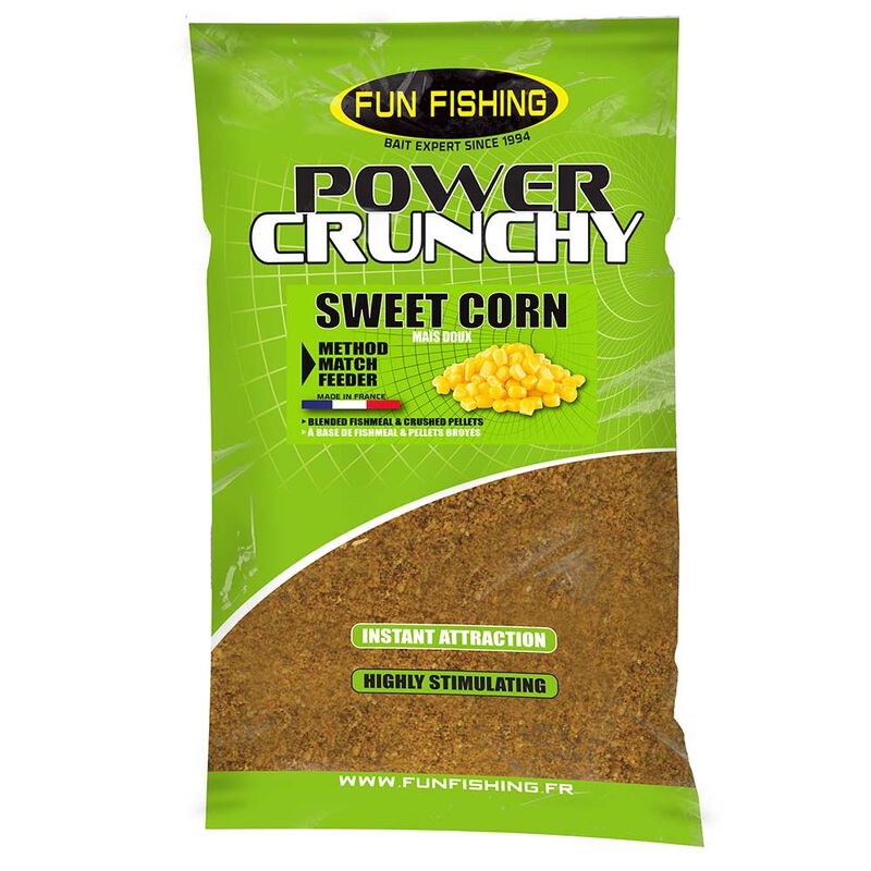 Amorce Fun Fishing POWER CRUNCHY Sweetcorn 2kg - Amorces | Pacific Pêche